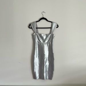 Marciano Silver Mini Dress / party dress cocktail dress